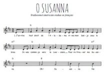 Oh Susanna en français Partition gratuite