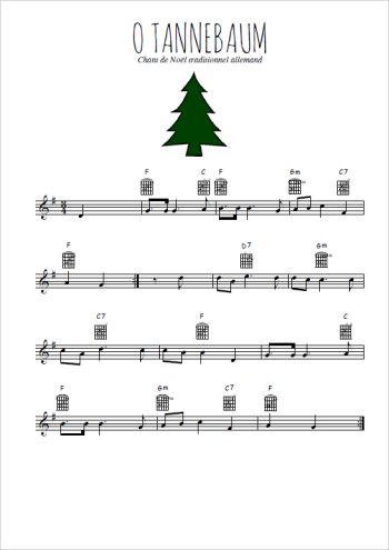 Téléchargez l'arrangement de la partition en Sib de la musique O Tannenbaum en PDF
