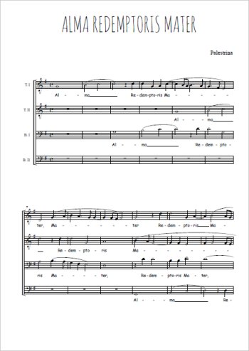 Alma redemptoris mater Partition gratuite