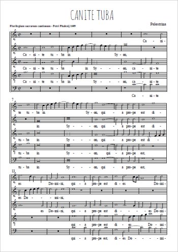 Canite tuba Partitions gratuites