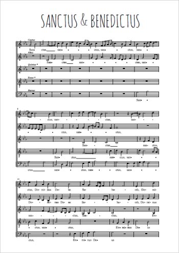 Sanctus & Benedictus Partitions gratuites