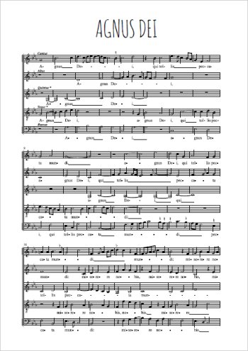 Agnus Dei Partitions gratuites