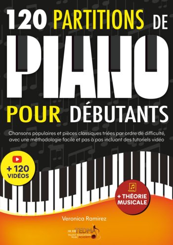 Partitions piano débutants, 120 partitions de chansons Partition gratuite