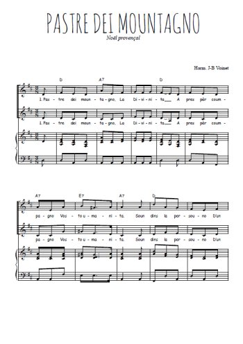 Téléchargez l'arrangement de la partition de Pastre dei mountagno en PDF pour deux voix égales et piano