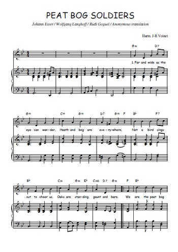Téléchargez l'arrangement de la partition de Traditionnel-Peat-bog-soldiers en PDF pour Chant et piano