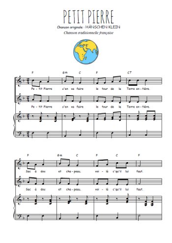 Téléchargez l'arrangement de la partition de Petit Pierre en PDF pour deux voix égales et piano