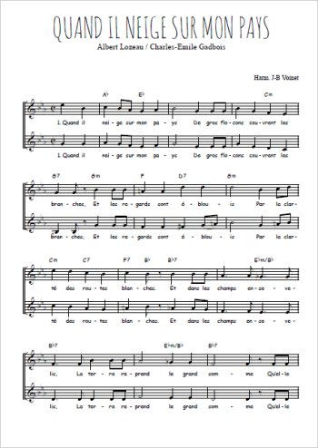 Albert Lozeau / Charles-Emile Gadbois - Quand il neige sur mon pays