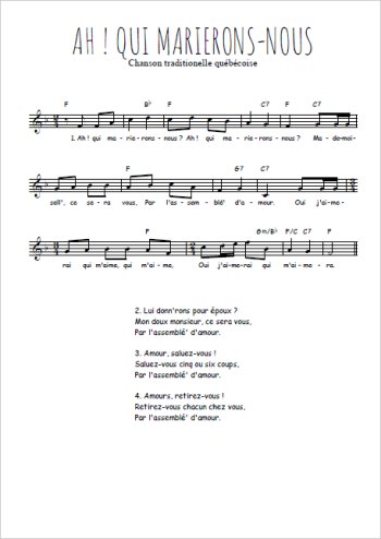 Traditionnel - Ah ! Qui marierons-nous
