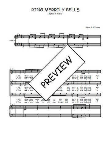Téléchargez l'arrangement de la partition de Ring merrily bells en PDF pour trois voix mixtes et piano