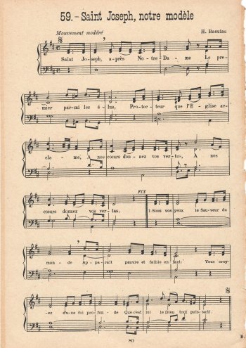 Saint Joseph, notre modèle Partition gratuite