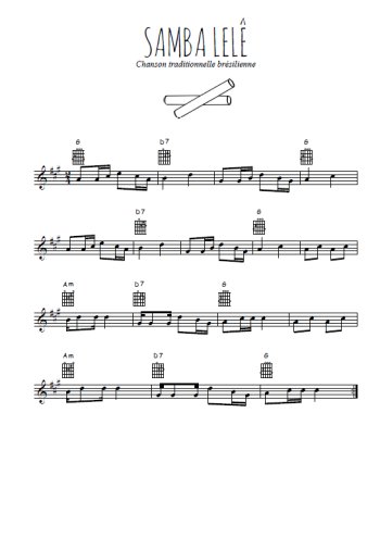 Téléchargez l'arrangement de la partition en Sib de la musique Samba lelê en PDF