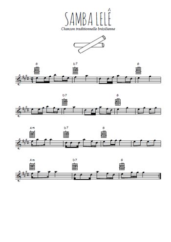 Téléchargez l'arrangement de la partition pour sax en Mib de la musique Samba lelê en PDF