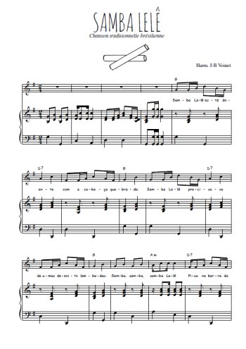 Téléchargez l'arrangement de la partition de bresil-samba-lele en PDF pour Chant et piano