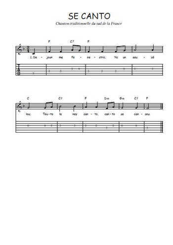 Téléchargez la tablature de la musique se-canto en PDF