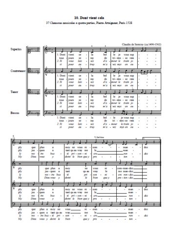 Dont vient cela Partition gratuite