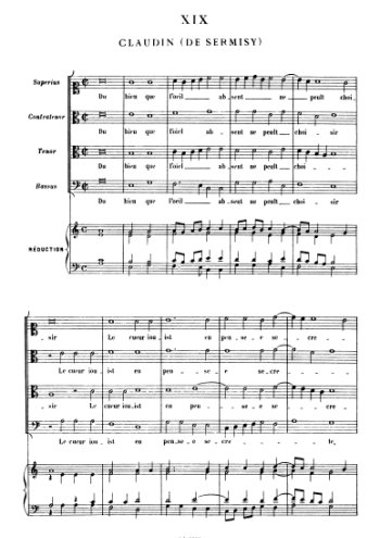 Du bien que l'oeil absent Partition gratuite