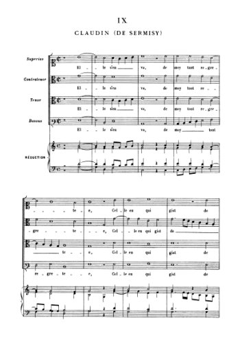 Elle s'en va de moy Partition gratuite