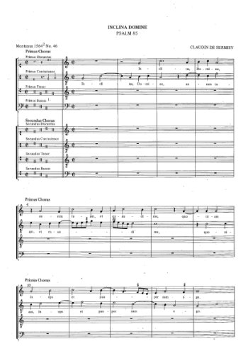 Inclina domine Partition gratuite