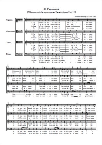 J'ai contente Partition gratuite