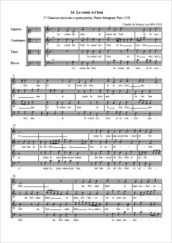 Le coeur est bon Partition gratuite