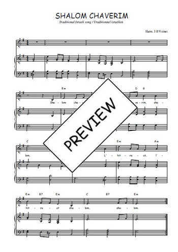 Téléchargez l'arrangement de la partition de Traditionnel-Shalom-chaverim en PDF pour Chant et piano