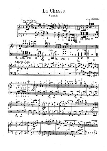 Six pièces pour piano 5. La chasse Partitions gratuites