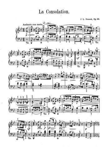 Six pièces pour piano 6. La consolation Partitions gratuites