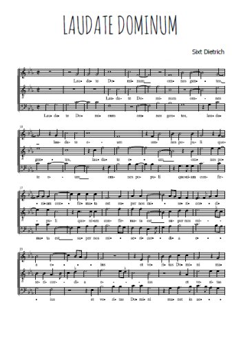 Laudate dominum Partition gratuite