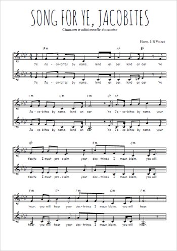 Téléchargez l'arrangement de la partition de Song for ye, Jacobites en PDF à deux voix