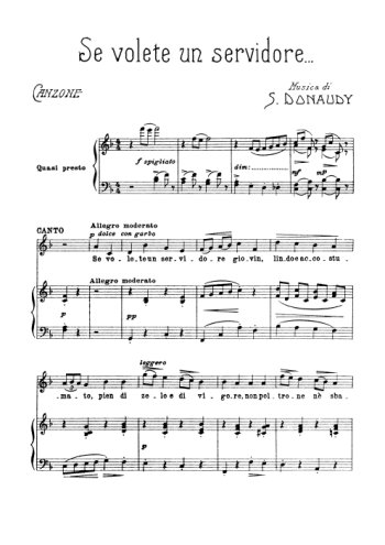 Stefano Donaudy - Se volete un servidore
