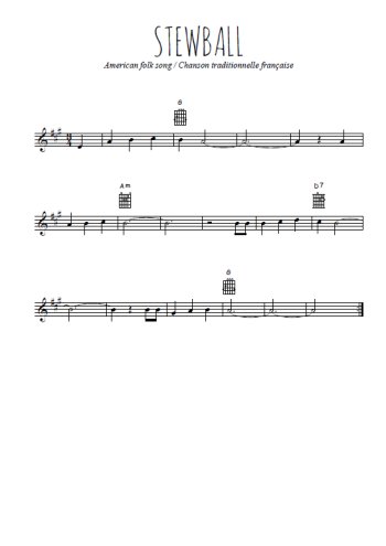 Téléchargez l'arrangement de la partition en Sib de la musique Stewball en PDF