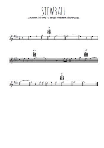 Téléchargez l'arrangement de la partition pour sax en Mib de la musique Stewball en PDF