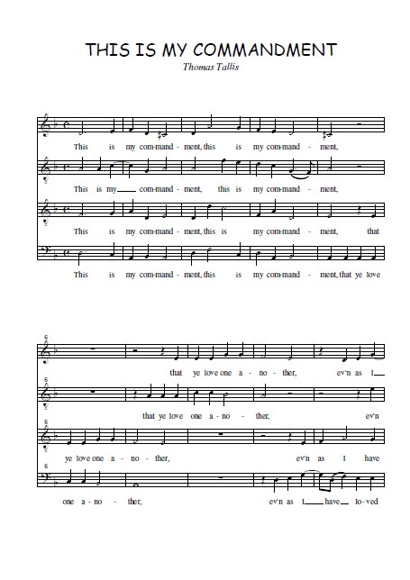 This is my commandment Partition gratuite