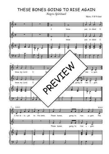 Téléchargez l'arrangement de la partition de These bones going to rise again en PDF pour deux voix égales et piano