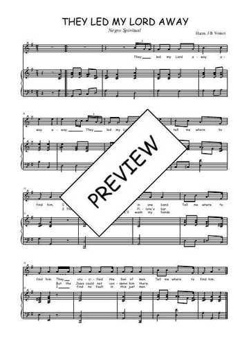 Téléchargez l'arrangement de la partition de Traditionnel-They-led-my-Lord-away en PDF pour Chant et piano