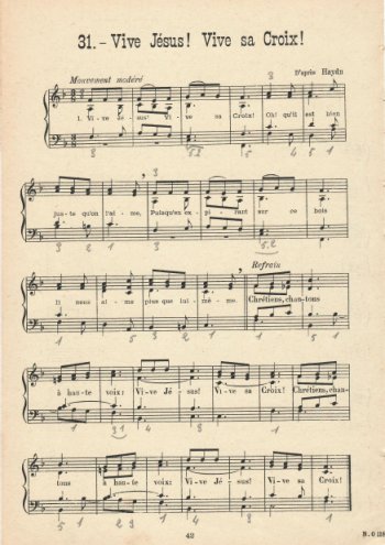 Vive Jésus-Christ, vive sa croix ! Partition gratuite