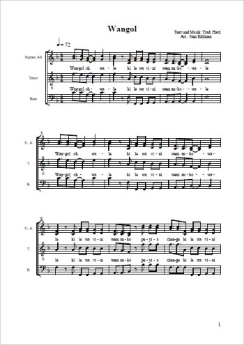 Wangol Partitions gratuites