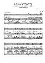 Téléchargez la partition de Les matelots en PDF pour Chant et piano