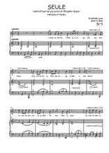 Téléchargez l'arrangement de la partition de Gabriel-Faure-Seule en PDF pour Chant et piano