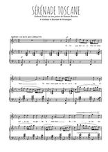 Téléchargez l'arrangement de la partition de Gabriel-Faure-Serenade-toscane en PDF pour Chant et piano