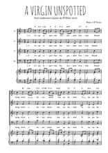 Téléchargez l'arrangement de la partition de A Virgin unspotted en PDF pour 4 voix mixtes et piano