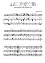 Téléchargez la partition de A Virgin unspotted en PDF pour Chant et piano