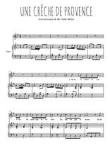 Téléchargez la partition de Une crèche de Provence en PDF pour Chant et piano