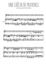 Téléchargez l'arrangement de la partition de abbe-millou-une-creche-de-provence en PDF pour Chant et piano