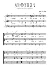 Téléchargez l'arrangement de la partition de Traditionnel-Abendfrieden en PDF à trois voix