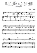 Téléchargez l'arrangement de la partition de suisse-aber-schon-muss-sie-sein en PDF pour Chant et piano