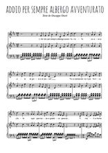 Téléchargez la partition de Addio per sempre albergo avventurato en PDF pour Chant et piano