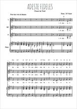Téléchargez l'arrangement de la partition de Adeste Fideles en PDF pour trois voix de femmes et piano