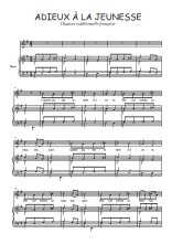 Téléchargez la partition de Adieux à la jeunesse en PDF pour Chant et piano