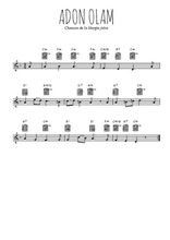 Téléchargez l'arrangement de la partition en Sib de la musique Adon Olam en PDF